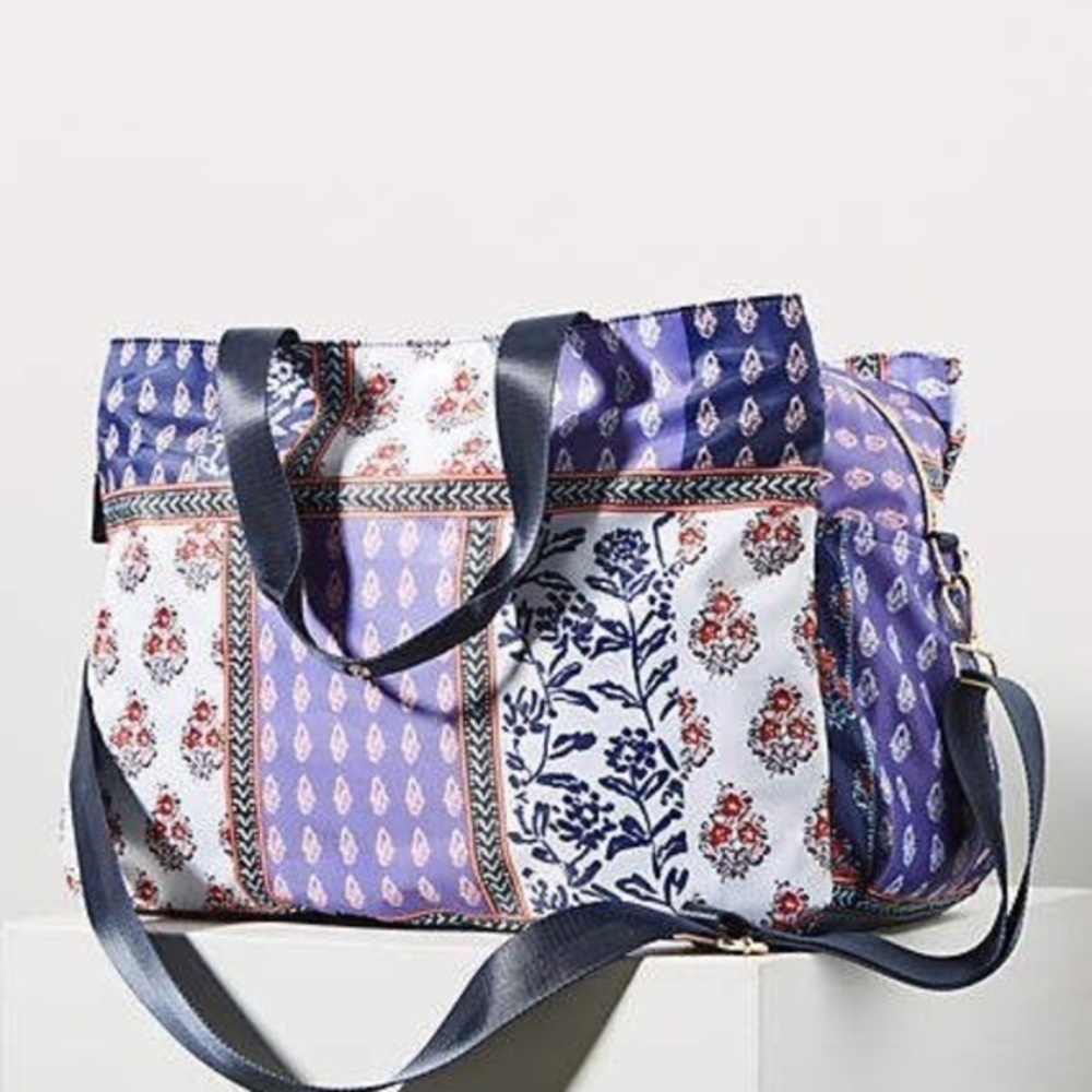 New Anthropologie Gwendolyn Paisley Weekender Duffel Bag